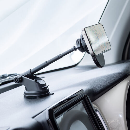 車載ホルダー（ワイヤレス充電対応・半導体冷却機能・ペルチェ素子・マグネット・磁気吸着・スマホホルダー・車・吸盤取り付け・片手操作・iPhone・Android・急速充電・メタルリング付属）