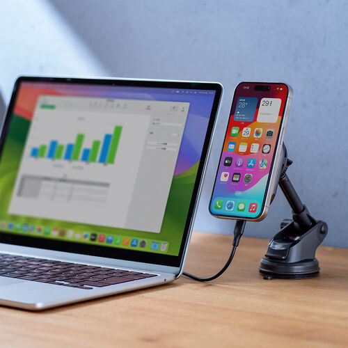 車載ホルダー（ワイヤレス充電対応・半導体冷却機能・ペルチェ素子・マグネット・磁気吸着・スマホホルダー・車・吸盤取り付け・片手操作・iPhone・Android・急速充電・メタルリング付属）