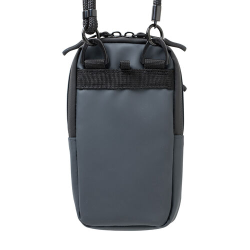 スマホポーチ（スマートキーケース・スマートキー2個収納・カード収納・防水・防塵・止水ファスナー・外側ポケット付き・小銭入れ・カラビナフック・キーリング・ネイビー）