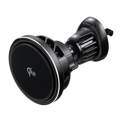 車載ホルダー（Qi2正規認証・最大15W充電・ペルチェ素子・冷却・MagSafe・エアコン吹き出し口・スマホホルダー・ワイヤレス充電器・車・360度調整・片手操作・磁気吸着・メタルリング付属）