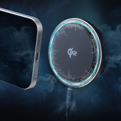 車載ホルダー（Qi2正規認証・最大15W充電・ペルチェ素子・冷却・MagSafe・吸盤取り付け・スマホホルダー・ワイヤレス充電器・車・360度調整・片手操作・磁気吸着・メタルリング付属）