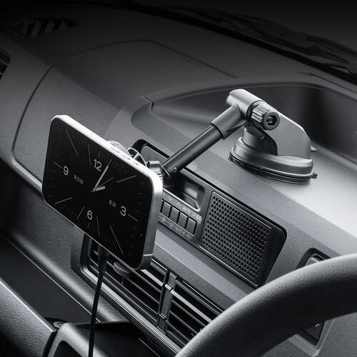 車載ホルダー（Qi2正規認証・最大15W充電・ペルチェ素子・冷却・MagSafe・吸盤取り付け・スマホホルダー・ワイヤレス充電器・車・360度調整・片手操作・磁気吸着・メタルリング付属）