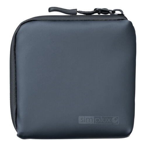 スマートキーケース（L字ファスナー・正方形・スマートキー2個収納・カード収納・防水・防塵・止水ファスナー・小銭入れ・アクセサリポーチ・イヤホンケース・財布・ネイビー）