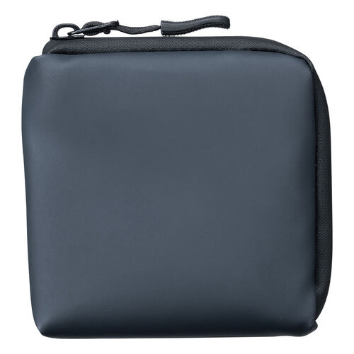 スマートキーケース（L字ファスナー・正方形・スマートキー2個収納・カード収納・防水・防塵・止水ファスナー・小銭入れ・アクセサリポーチ・イヤホンケース・財布・ネイビー）