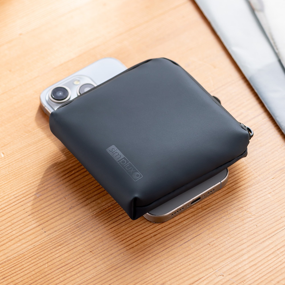 スマートキーケース（L字ファスナー・正方形・スマートキー2個収納・カード収納・防水・防塵・止水ファスナー・小銭入れ・アクセサリポーチ・イヤホンケース・財布）