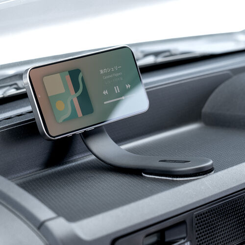 MagSafe対応車載ホルダー（スマホホルダー・超強力吸着・3M粘着テープ・180°まで調整可能・片手操作・磁気吸着・カー用品・iPhone/Android・メタルリング付属）