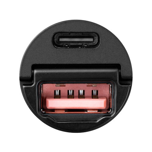 カーチャージャー（PD65W・PD36W・2ポート・コンパクト・USB Type-C・USB A・12V車・24V車・シガーソケット・充電器・ブラック）