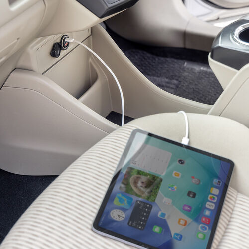 カーチャージャー（PD65W・PD36W・2ポート・コンパクト・USB Type-C・USB A・12V車・24V車・シガーソケット・充電器・ブラック）