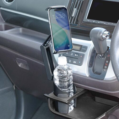 車載ホルダー（タブレットホルダー・ドリンクホルダー・角度調節・カップホルダー・高さ調節・簡単設置）