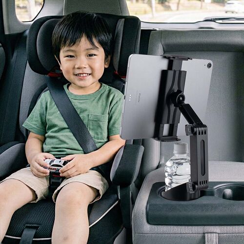 車載ホルダー（タブレットホルダー・ドリンクホルダー・角度調節・カップホルダー・高さ調節・簡単設置）