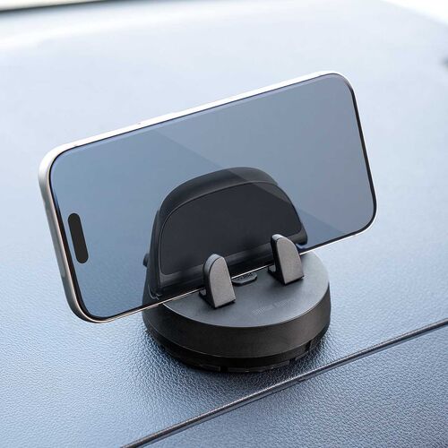 スマホホルダー（スマホスタンド・車・携帯ホルダー・車載・車用・360度回転・角度調整可能・取付簡単・粘着ゲル・ブラック）