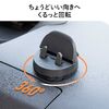 スマホホルダー（スマホスタンド・車・携帯ホルダー・車載・車用・360度回転・角度調整可能・取付簡単・粘着ゲル・ブラック）