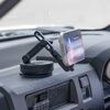 車載ホルダー（スマホホルダー・真空吸盤・粘着ゲル・高さ角度調整自由・多関節アーム・3関節・360°回転・MagSafe対応・マグネット式・強力吸着・ブラック）