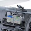 車載ホルダー（スマホホルダー・真空吸盤・粘着ゲル・高さ角度調整自由・多関節アーム・3関節・360°回転・MagSafe対応・マグネット式・強力吸着・ブラック）