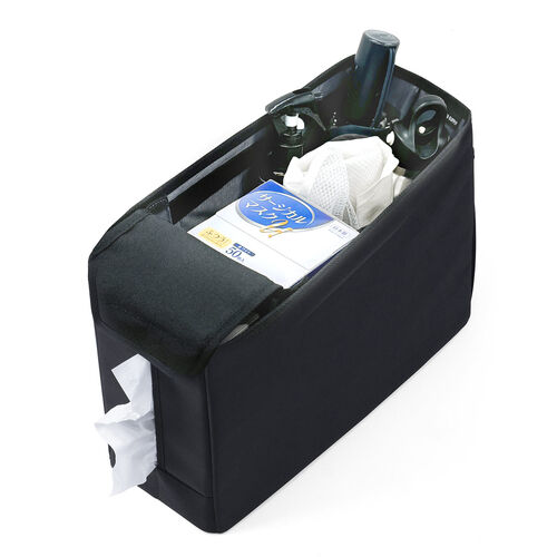 ウォークスルー収納ボックス（車用ティッシュボックス・Mサイズ・スリムタイプ・車用ボックス・コンソールボックス・収納ボックス・折りたたみ）