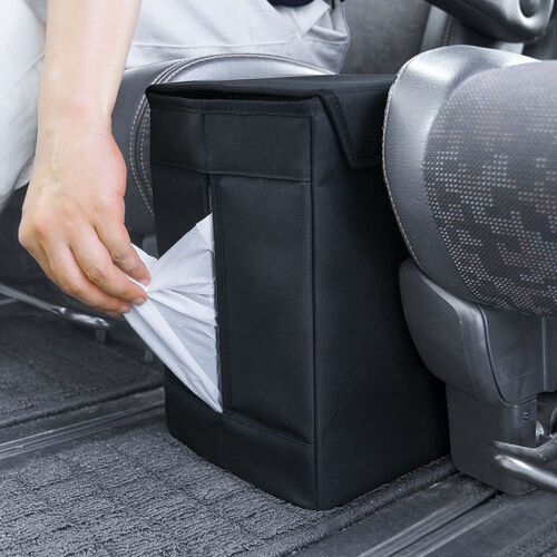 ウォークスルー収納ボックス（車用ティッシュボックス・Mサイズ・蓋付きタイプ・車用ボックス・コンソールボックス・収納ボックス・折りたたみ）