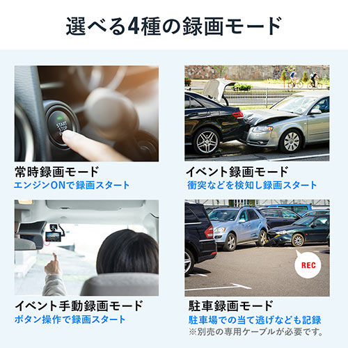 ドライブレコーダー（ドラレコ・前後カメラ・SONY STARVIS搭載・2カメラ・フルHD撮影・microSD付属カード・専用ソフト）