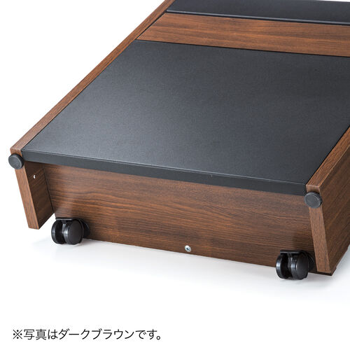 ルーター収納ボックス（ケーブルボックス・幅40cm・高さ45cm・充電ステーション・スマホスタンド機能・モデム・Wi-Fi 扉付き・木製・2段・完成品・ブラック）