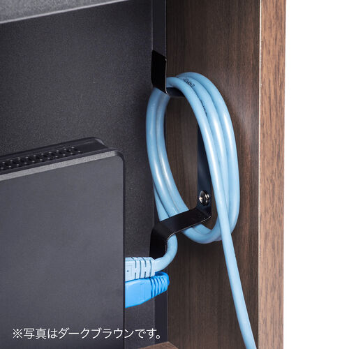ルーター収納ボックス（ケーブルボックス・幅40cm・高さ45cm・充電ステーション・スマホスタンド機能・モデム・Wi-Fi 扉付き・木製・2段・完成品・ブラック）