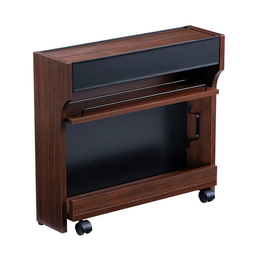 ルーター収納ボックス（ケーブルボックス・幅50cm・高さ45cm・充電ステーション・スマホスタンド機能・モデム・Wi-Fi・扉付き・木製・2段・完成品・ダークブラウン）