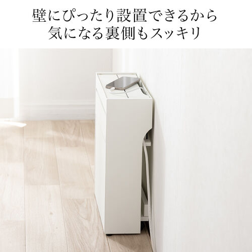 ルーター収納ボックス（ケーブルボックス・幅40cm・高さ45cm・充電ステーション・スマホスタンド機能・モデム・Wi-Fi 扉付き・木製・2段・完成品・ライトブラウン）