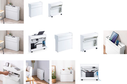 ルーター収納ボックス（ケーブルボックス・幅50cm・高さ45cm・充電ステーション・スマホスタンド機能・モデム・Wi-Fi・扉付き・木製・2段・完成品・ホワイト）