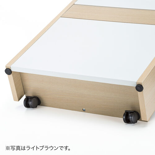 ルーター収納ボックス（ケーブルボックス・幅40cm・高さ45cm・充電ステーション・スマホスタンド機能・モデム・Wi-Fi 扉付き・木製・2段・完成品・ホワイト）