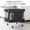 収納ボックス（キャスター付き・折りたたみ・カバン置き・荷物置き・メッシュ・荷物入れ・手荷物・コンパクト・法人・飲食店・ブラウン）