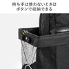 収納ボックス（キャスター付き・折りたたみ・カバン置き・荷物置き・メッシュ・荷物入れ・手荷物・コンパクト・法人・飲食店・ブラウン）