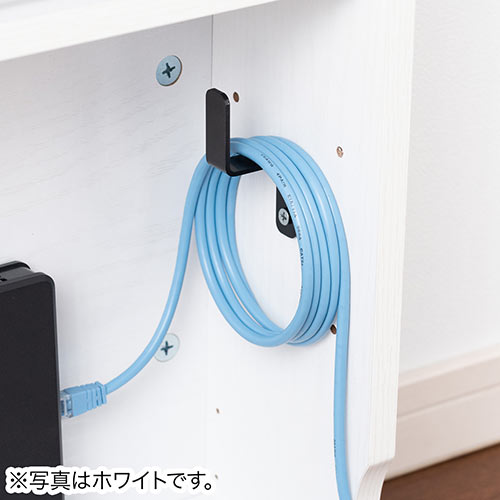 ケーブルボックス（ルーター収納・タップ収納・モデム・NAS収納・ケーブル整理・木製・幅40cm・木目・ダークブラウン）