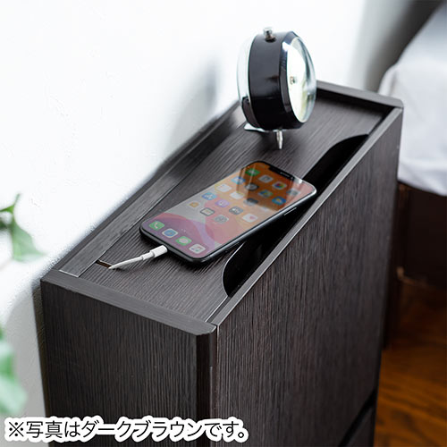 ケーブルボックス（ルーター収納・タップ収納・モデム・NAS収納・ケーブル整理・木製・幅40cm・木目・ライトブラウン）