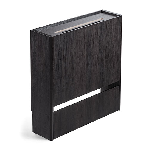 ケーブルボックス（ルーター収納・タップ収納・モデム・NAS収納・ケーブル整理・木製・幅50cm・木目・ダークブラウン）