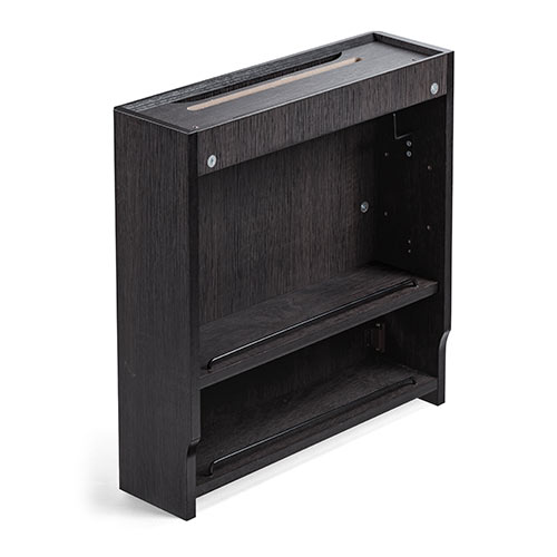 ケーブルボックス（ルーター収納・タップ収納・モデム・NAS収納・ケーブル整理・木製・幅50cm・木目・ダークブラウン）