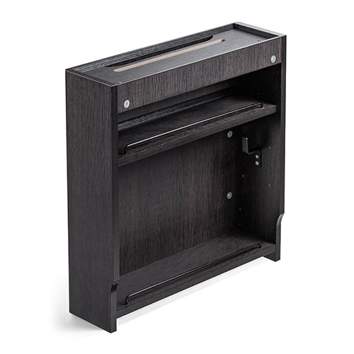 ケーブルボックス（ルーター収納・タップ収納・モデム・NAS収納・ケーブル整理・木製・幅50cm・木目・ダークブラウン）