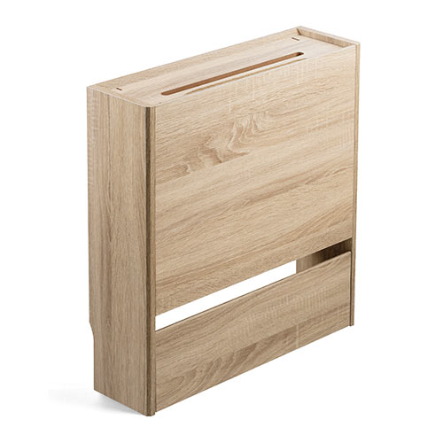 【アウトレット･訳あり・セール】ケーブルボックス（ルーター収納・タップ収納・モデム・NAS収納・ケーブル整理・木製・幅50cm・木目・ライトブラウン）