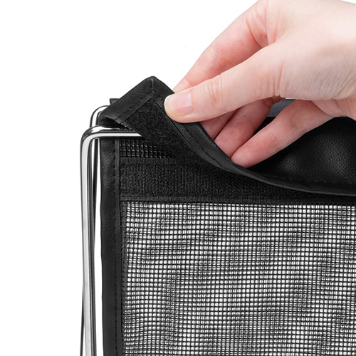 カバン置き（メッシュ・おりたたみ・オフィス・カバン入れ・机下収納・テレワーク・メッシュ・折りたたみ・ブラック）