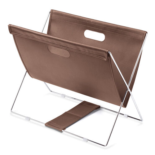 【アウトレット】カバン置き（折りたたみ・荷物置き・合成皮革・耐荷重5kg・荷物入れ・バッグ置き台・手荷物・コンパクト・飲食店・ブラウン）