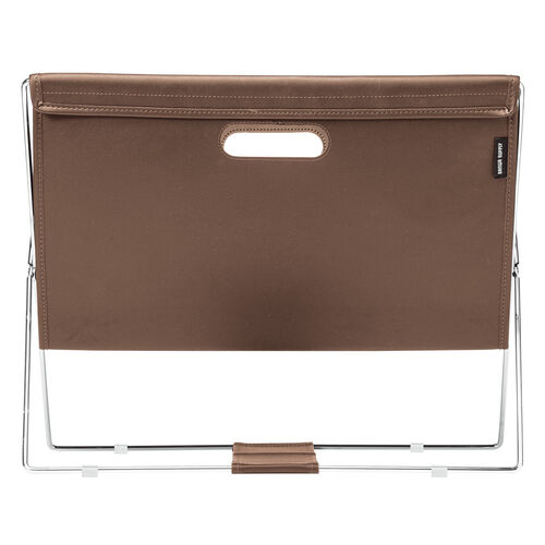 【アウトレット】カバン置き（折りたたみ・荷物置き・合成皮革・耐荷重5kg・荷物入れ・バッグ置き台・手荷物・コンパクト・飲食店・ブラウン）