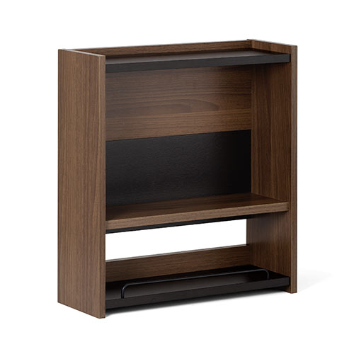 ケーブルボックス（タップ収納・ルーター収納・木製・高さ45cm・ロータイプ・整理整頓・すっきり・ダークブラウン）