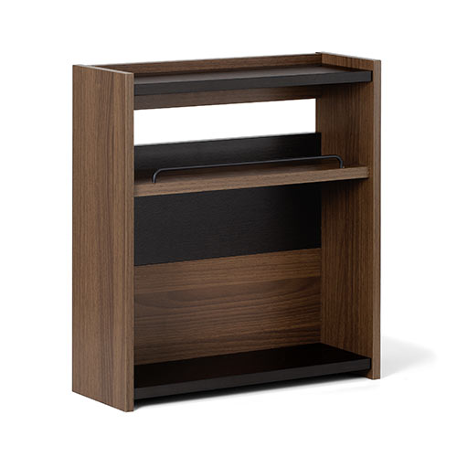 ケーブルボックス（タップ収納・ルーター収納・木製・高さ45cm・ロータイプ・整理整頓・すっきり・ダークブラウン）