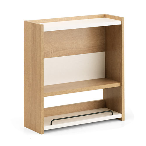 ケーブルボックス（タップ収納・ルーター収納・木製・高さ45cm・ロータイプ・整理整頓・すっきり・ライト木目）