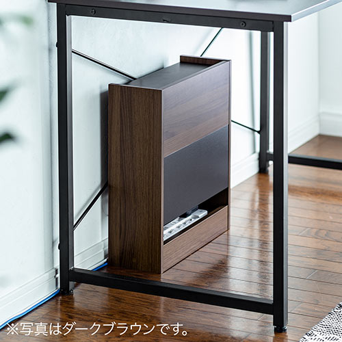 ケーブルボックス（タップ収納・ルーター収納・木製・高さ45cm・ロータイプ・整理整頓・すっきり・ライト木目）