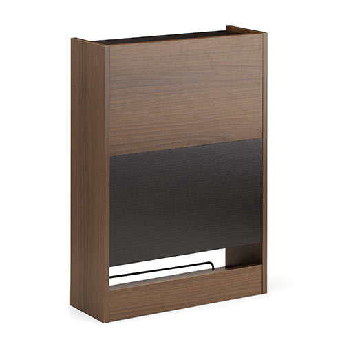 ケーブルボックス（タップ収納・ルーター収納・木製・高さ58cm・ハイタイプ・整理整頓・すっきり・ダークブラウン）