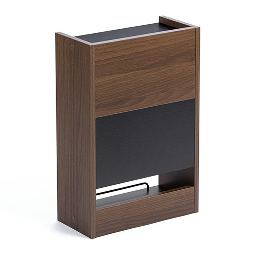 ケーブルボックス（タップボックス・ルーター収納ボックス・木製・高さ45cm・幅30cm・机上設置タイプ・ダークブラウン）