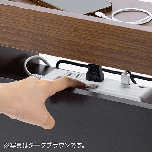 ケーブルボックス（タップボックス・ルーター収納ボックス・木製・高さ45cm・幅30cm・机上設置タイプ・ライト木目）