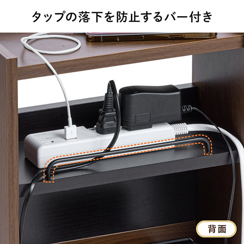 ケーブルボックス（タップボックス・ルーター収納ボックス・木製・高さ45cm・幅30cm・机上設置タイプ・ライト木目）