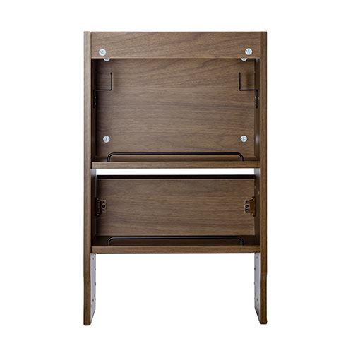 ケーブルボックス お掃除ロボット対応 3段（ルーター収納・タップボックス・ロボット掃除機・木製・高さ65cm・ダークブラウン）