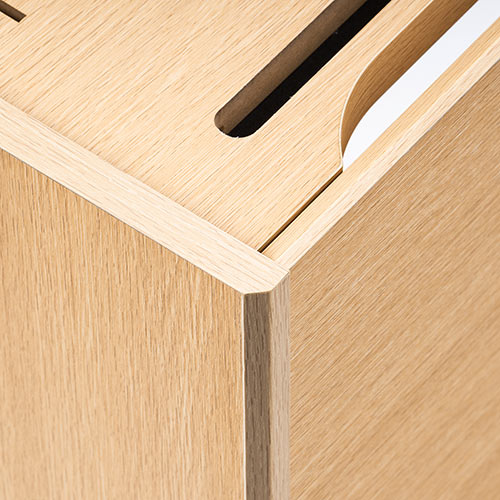 ケーブルボックスルーター収納タップボックス ロボット掃除機設置 木製 3段 高さ65cm ライトブラウン