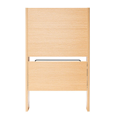 ケーブルボックスルーター収納タップボックス ロボット掃除機設置 木製 3段 高さ65cm ライトブラウン