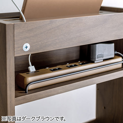 ケーブルボックス お掃除ロボット対応 3段（ルーター収納・タップボックス・ロボット掃除機・木製・高さ65cm・ホワイト）